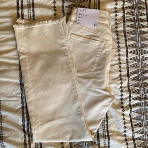 Never worn. New with tags. LOFT The Straight Crop jeans